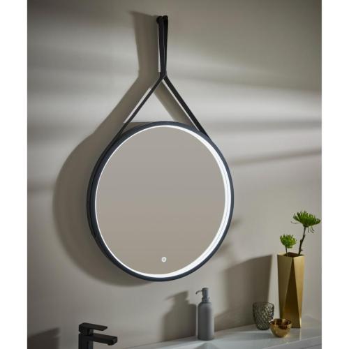 Highlife Granton 60cm Round Mirror Black Strap 47800