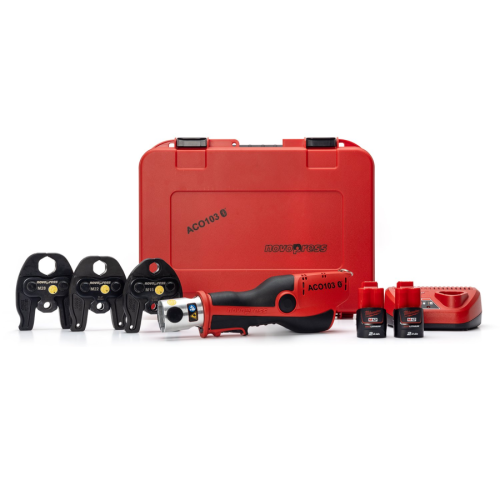 Novopress ACO103 Pressing Tool - 3x Profile-M Jaws - 2x 2Ah Battery Kit 497788062-50001