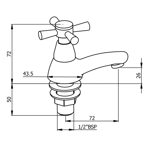 Francis Pegler Mercia Contemporary Basin Tap Pair Chrome 4M6001