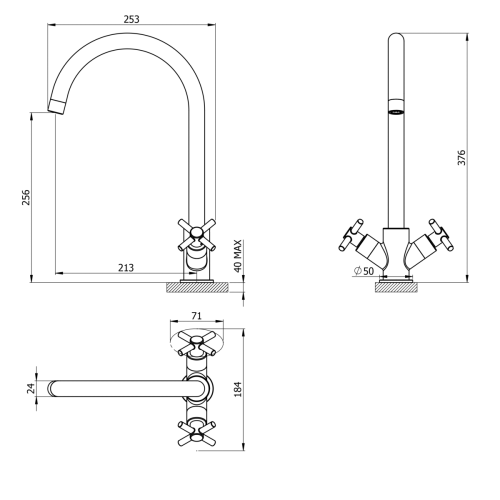 Francis Pegler Xia Kitchen Mixer Chrome 4P1042