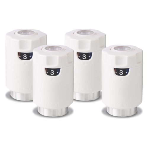 Secure Radbot 1 Intelligent Energy Saving Thermostatic Radiator Valve (Pack of 4) 4XRADBOTHO
