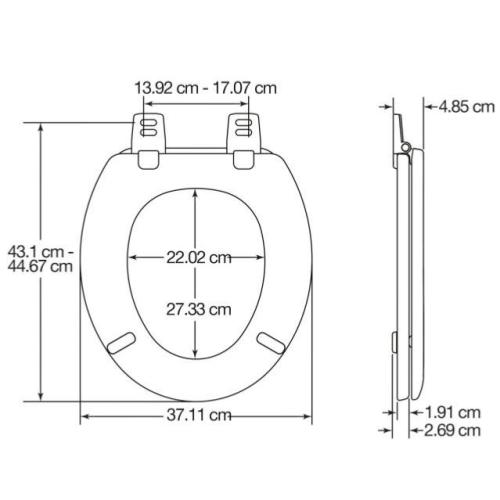 Bemis Proseat Standard Closing White 340259000