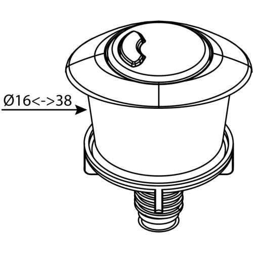 Wirquin Round Dual Flush Operated White 50120759