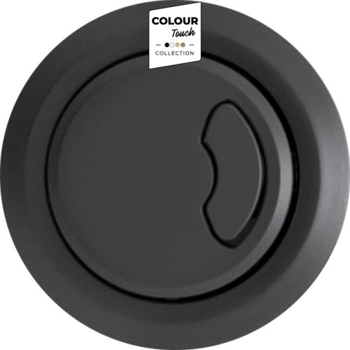 Wirquin Round Dual Flush Operated Matt Black 50120760