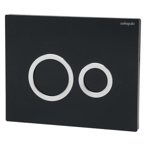 Wirquin Lunar Dual Flush Plate Matt Black 50120789