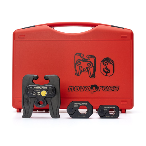 Novopress Angled Jaw Set complete with M15, M22, SZB101 Adaptor and Kit Box 50869-50