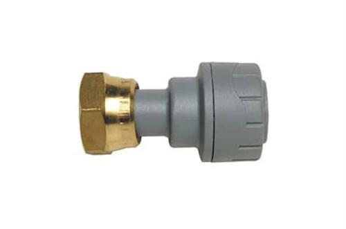 Polypipe PolyPlumb Straight Tap Connector (Brass Connecting Nut) 15mm X 1/2? PB715