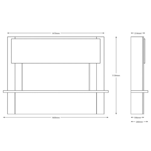 Be Modern FLARE Fairview 63" Floorstanding Electric Fireplace in Ash White 61840