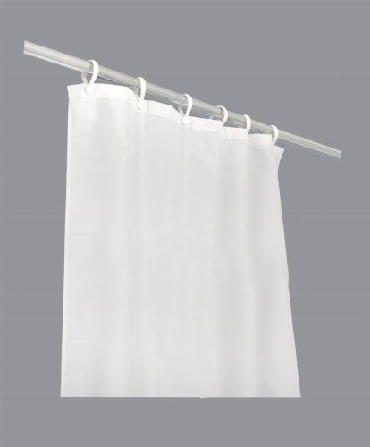 Bathex Weighted Shower Curtain White Polyester 65390