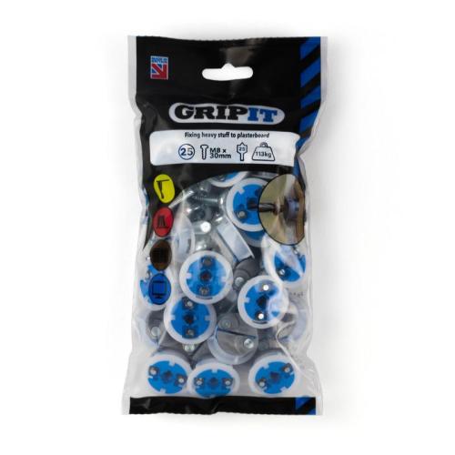 Gripit Plasterboard Fixing 25mm Blue (25 units)