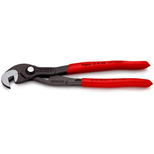 Knipex Multiple Slip Joint Spanner Plastic Coated Grey Atramentized 250mm 87 41 250