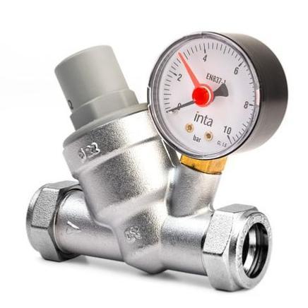 Inta 15mm Pressure Reducing Valve Inc Gauge + Filter PRV22331510.1