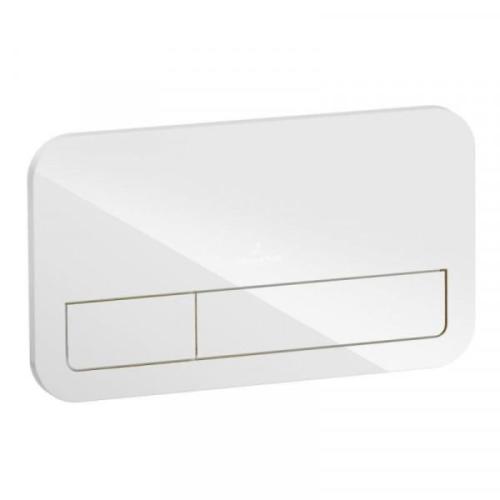 Villeroy & Boch ViConnect Dual Flush Plate Glass Glossy White 922400RE