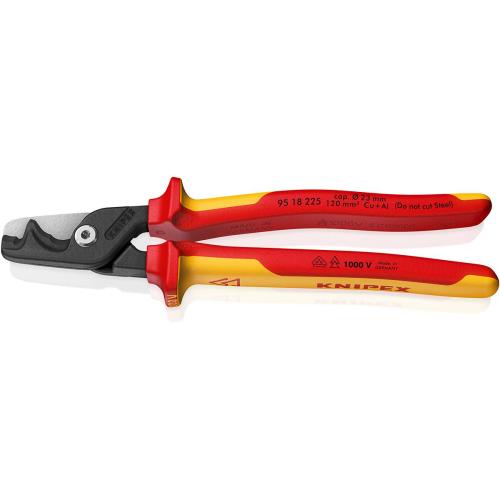 Knipex StepCut XL Cable Shears Insulated VDE Multi-component Grips 225mm 95 18 225