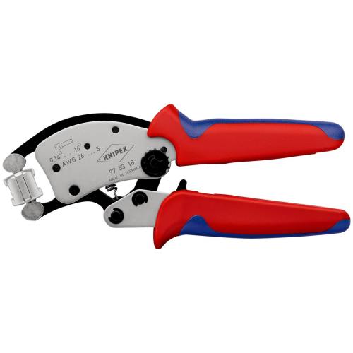 Knipex Twistor16 Self-Adjusting Crimping Pliers for Wire Ferrules Chrome-plated 200mm 97 53 18