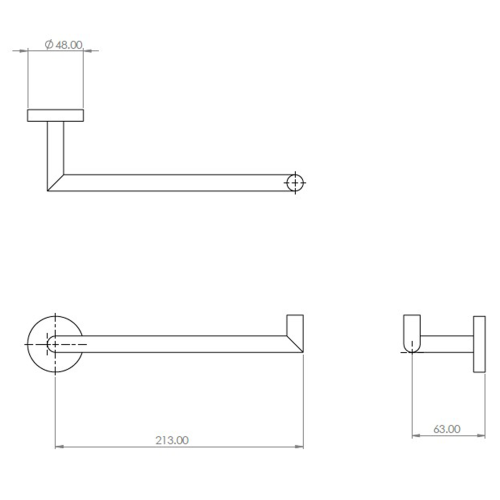 Abacus ISO PRO Towel Bar Matt Anthracite ACGE-446-2604