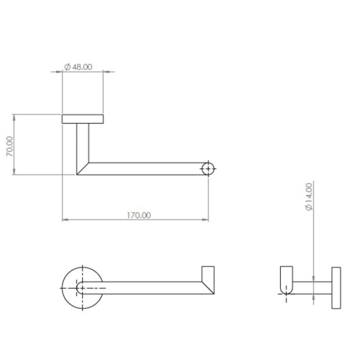 Abacus ISO PRO Toilet Roll Holder Matt Anthracite ACGE-446-2802