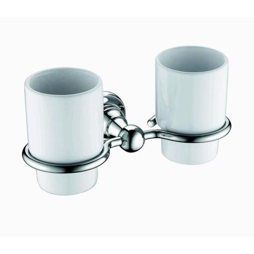 Heritage Holborn Double Tumbler & Holder Chrome AHODTHC