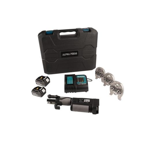 Alpha Press SL-1930 18v Battery Crimping Tool 15-28mm Set M-Profile (Includes Batteries & Charger)