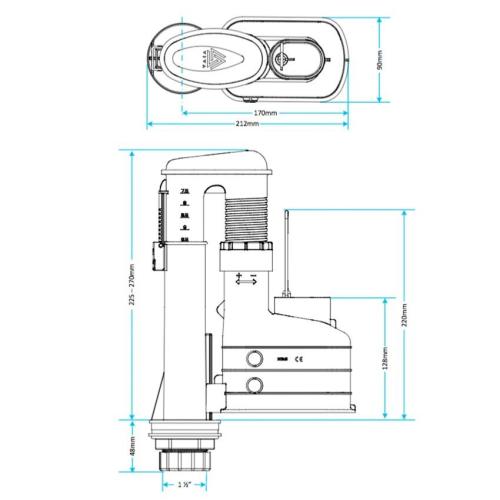 Viva Skylo Dual Flush Height Adjustable Syphon AS01