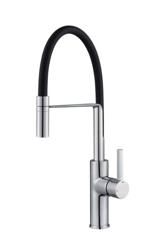 Reginox Aurora Pull Out Kitchen Tap - Single Lever Chrome & Black AURORA CH