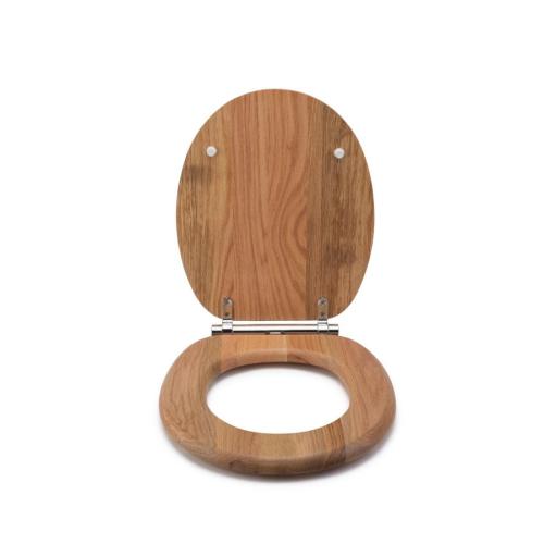 Croydex Rutland Flexi-Fixâ„¢ Toilet Seat Solid Oak WL602376H