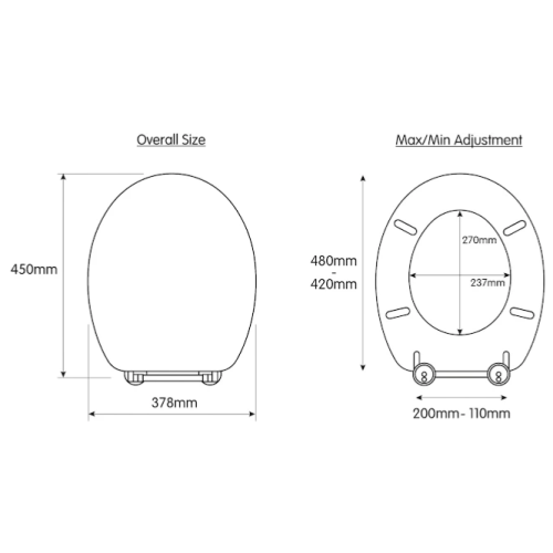Croydex Ontario Flexi-Fixâ„¢ Toilet Seat WL602086H