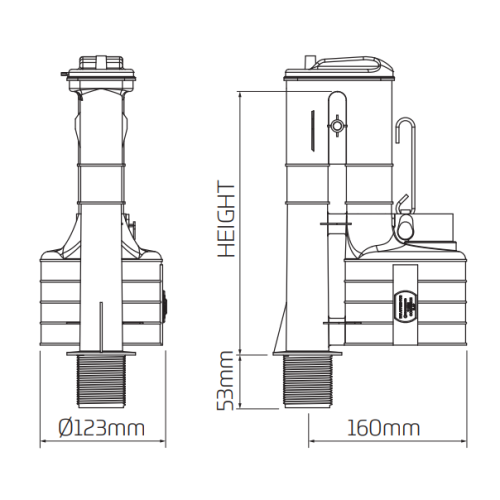 Thomas Dudley S9 1 Part 9" Hi-Flo Syphon 313553