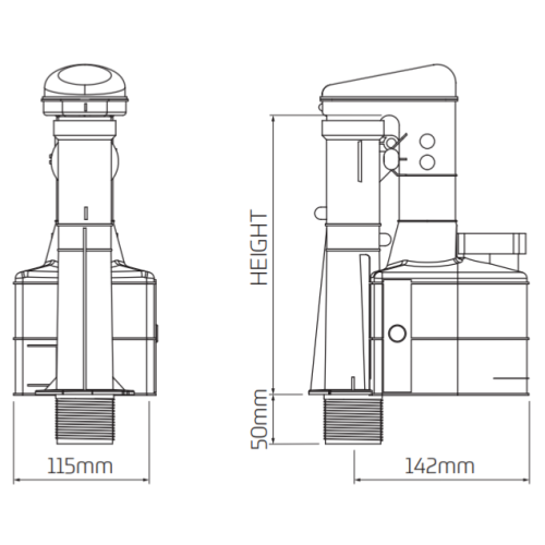 Thomas Dudley Turbo 44 9 inch Syphon Duoflush for Narrow Cisterns 315749