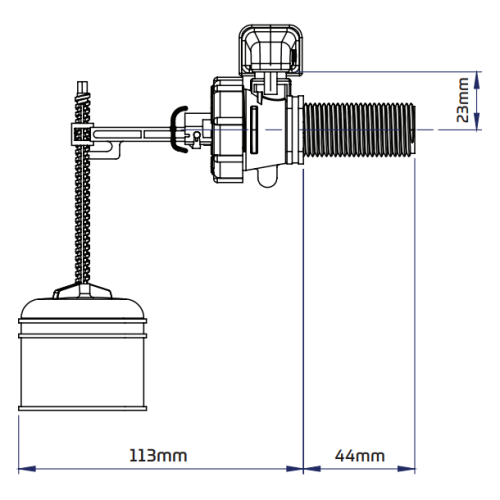 Thomas Dudley Hydroflo Side Inlet Float Valve 313079