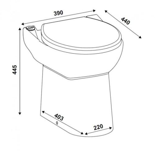 Saniflo Sanicompact 43 WC with built-in Macerator 1081
