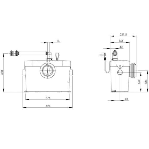 Saniflo Saniaccess 1 Macerator Pump 1900