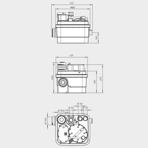 Saniflo Sanicubic 1 Heavy Duty Macerator Pump 6101