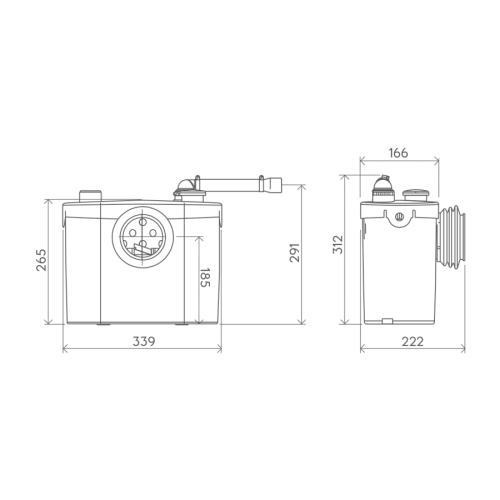 Saniflo Sanitop Up Macerator Pump 6002