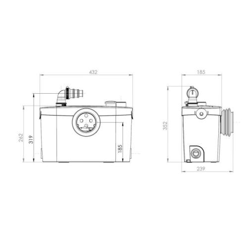 Saniflo Sanipro XR Up Macerator Pump 6006