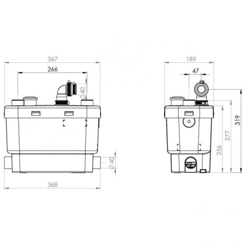 Saniflo Sanivite+ Kitchen and Utility Lifting Station 6004