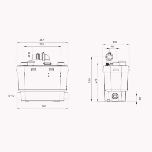 Saniflo Sanispeed+ Commercial Grey Water Pump 6045