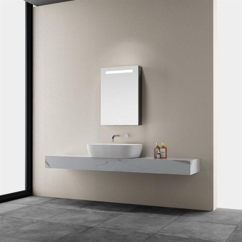 Plumb2u Guadalentin 700 x 500mm Bluetooth Illuminated LED Mirrored Cabinet - Clear Glass BL7050