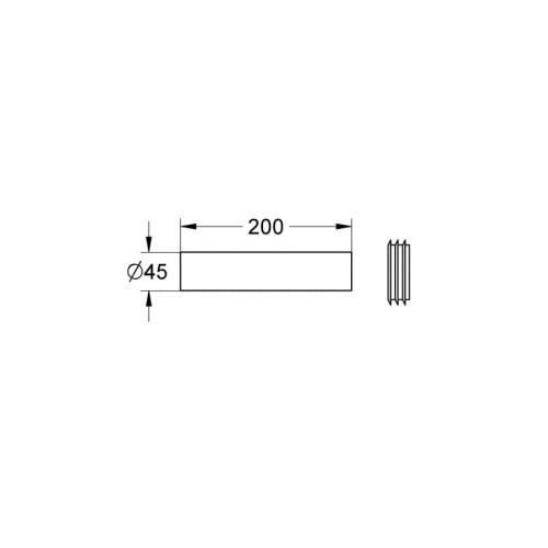 GROHE 37489000 Toilet Extension Pipe for Concealed Cisterns