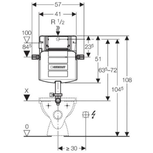 Geberit UP320 Concealed Dual Flush Cistern 109.309.00.5
