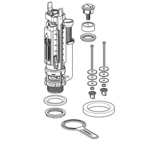 Geberit Flush Valve Type 290 Dual Flush 282.350.21.2