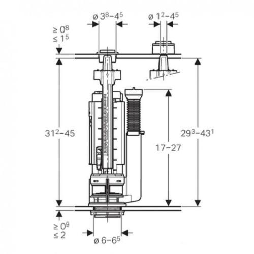 Geberit Flush Valve Type 290 Dual Flush 282.350.21.2