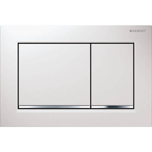 Geberit Omega30 Dual Flush Plate White & Gloss Chrome 115.080.KJ.1