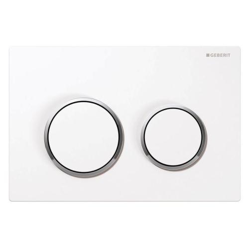Geberit Omega20 Dual Flush Plate White/Gloss Chrome 115.085.KJ.1