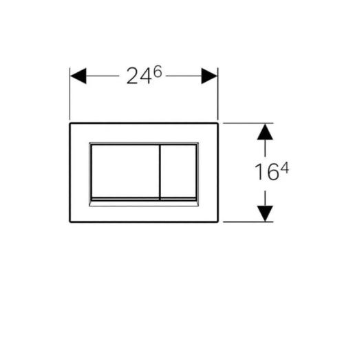 Geberit Sigma30 Dual Flush Plate Gloss Chrome/Matt 115.883.KH.1