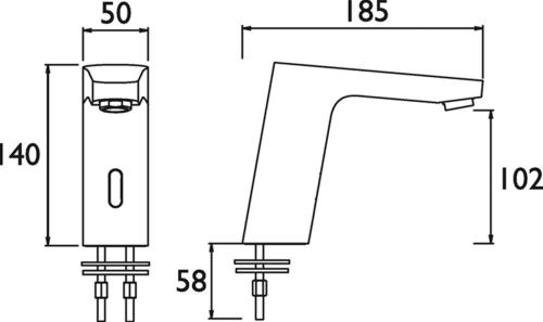 Bristan Infra Red Basin Spout Tap IRBS2-CP