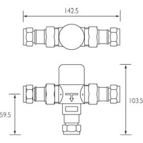 Bristan TMV3 15mm Thermostatic Mixing Valve MT503CP