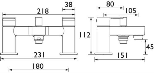 Bristan Frency Bath Shower Mixer FRZ BSM C