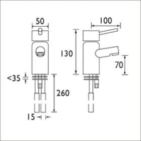Bristan Prism Basin Mixer Tap PM BASNW C
