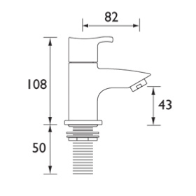 Bristan Capri Bath Pillar Taps CAP 3/4 C